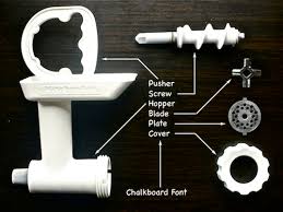 Different parts of meat grinder