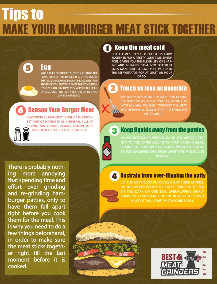 Tips to Make Your Hamburger Meat Stick Together infographic