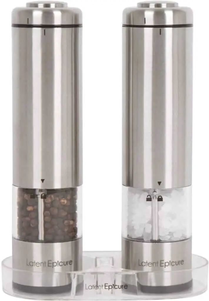 Latent Epicure Battery Operated Salt and Pepper Grinder Set